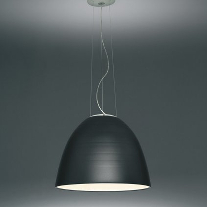Artemide Nur LED Anthracite grey, závěsné svítidlo s nepřímým osvětlením, 45W LED 2700K, antracit, prům. 55cm