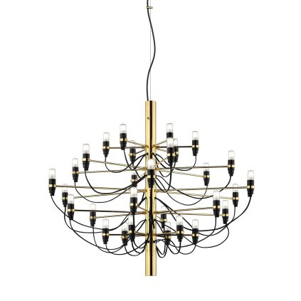 Flos 2097-30, luxusní mosazný lustr, 30x15W E14 čirá, prům. 88cm, výška 72cm