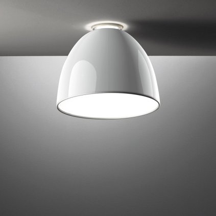 Artemide Nur Gloss mini soffitto Halo White , stropní svítidlo v bílém lesku, 1x150W E27, prům. 36cm