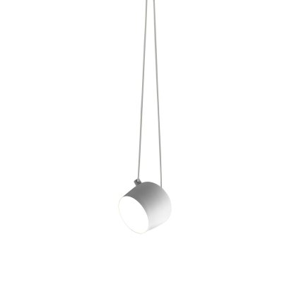 Flos Aim small, bílé závěsné svítidlo pro připojení do stropní rozety, 12W LED 2700K, prům. 17cm