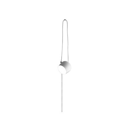 Flos Aim small, bílé závěsné svítidlo pro připojení do zásuvky, 12W LED 2700K, prům. 17cm