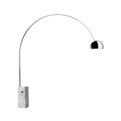 Flos Arco LED, designová stojací lampa se stmívačem, 28W LED 2700K, výška 232cm
