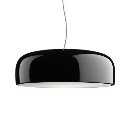 Flos Smithfield S Pro, leskle černé závěsné svítidlo, 45W LED 2700K stmívatelné, prům. 60cm