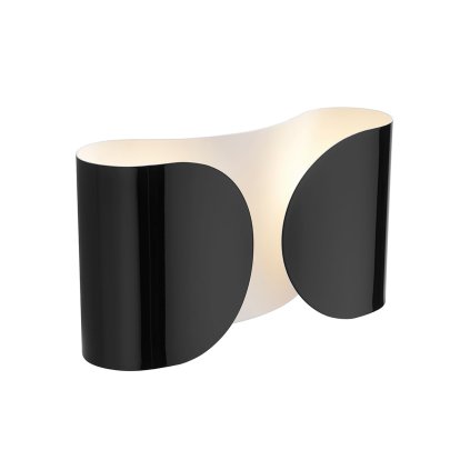 Flos Foglio, designové nástěnné svítidlo, 2x100W E27, černá, délka 37cm