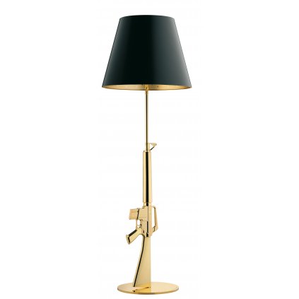 Flos GUN_LOUNGE GUN, designová stojací lampa, 1x230W, 18K zlato, výška: 169cm