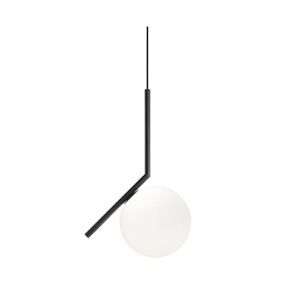 Flos IC Lights S1, designové závěsné svítidlo, 1x60W E14, černá, Ø 20cm
