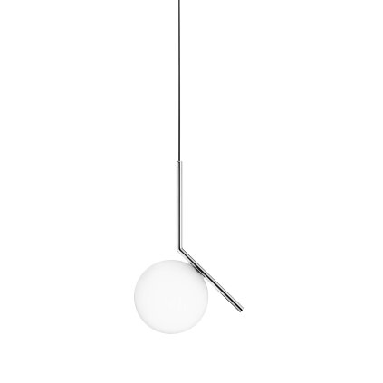 Flos IC Lights S1, designové závěsné svítidlo, 1x60W E14, chrom,  Ø 20cm