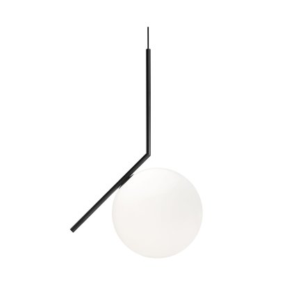 Flos IC Lights S2, designové závěsné svítidlo, 1x205W E27, černá, Ø 30cm