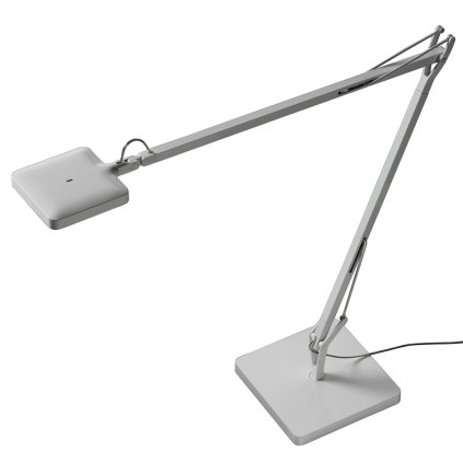 Flos Kelvin LED, bílá stolní lampa na pracovní stůl, 8W LED 3000K, 48+58cm