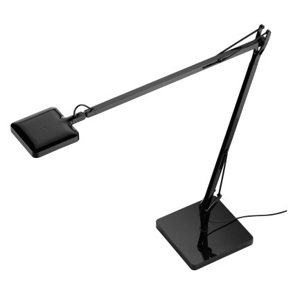 Flos Kelvin LED, černá stolní lampa na pracovní stůl, 8W LED 3000K, 48+58cm