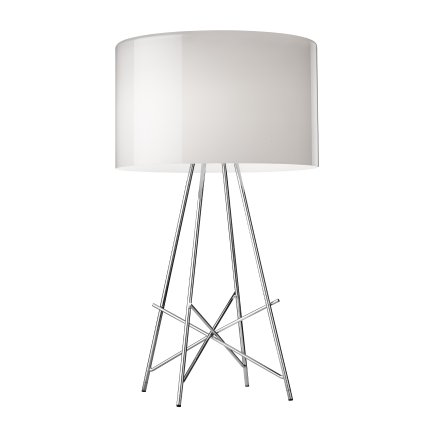 Flos Ray T, stolní lampa s širmem z bílého skla a stmívačem, 1x105W E27, výška 67 cm