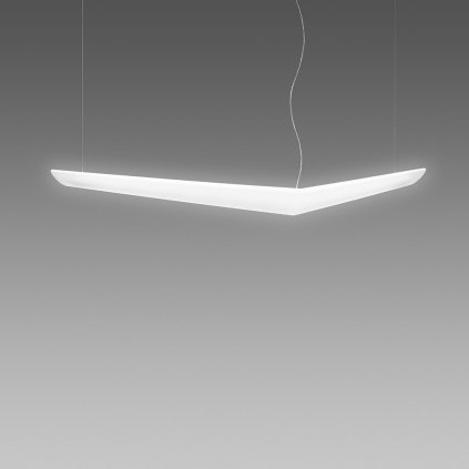 Artemide Mouette Asymmetrica, závěsné designové svítidlo, 80W LED 3000K stmívatelné DALI, 195cm, délka závěsu 590cm