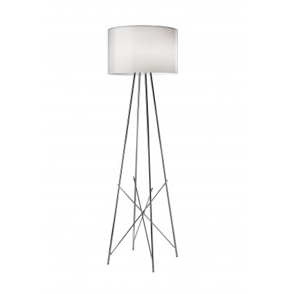 Flos Ray F1, stojací lampa s širmem z bílého skla a stmívačem, 1x105W E27, výška 128cm