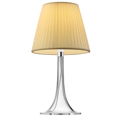 Flos Miss K, stolní lampička se stmívačem, 1x100W E27, světle hnědý textil, výška 43cm