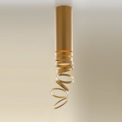 Artemide Decomposé Light, zlaté stropní svítidlo, 1x8W E27, výška 60cm
