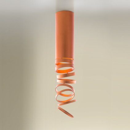 Artemide Decomposé Light, oranžové stropní svítidlo, 1x8W E27, výška 60cm