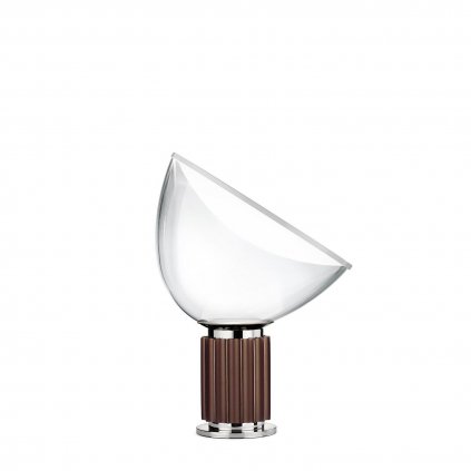Flos Taccia small LED, designová lampa se stmívačem, 16W LED 2700K, sklo/anodizovaná bronzová, výška 48,5cm