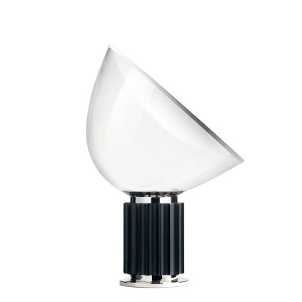 Flos Taccia LED, designová lampa se stmívačem, 28W LED 2700K, PMMA/matná černá, výška 64,5cm