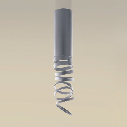 Artemide Decomposé Light, šedé stropní svítidlo, 1x8W E27, výška 60cm