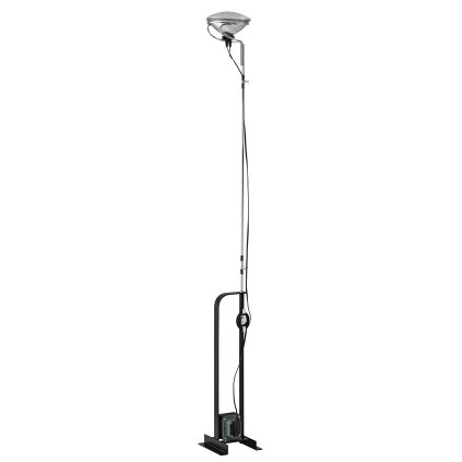 Flos Toio LED, černá industriální lampa pro nepřímé osvětlení, 1x23W PAR56, výška až 195cm