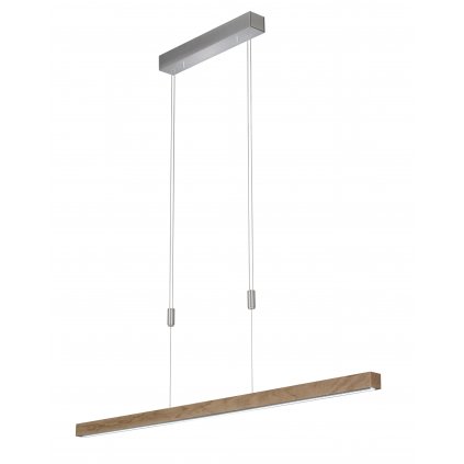 Fisher & Honsel Strasburg, stahovací závěsné lineární svítidlo z dubového dřeva se změnou teploty světla, 24W LED 2700/3350/4000K stmívatelné, délka 120cm