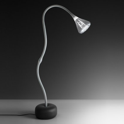 Artemide Pipe terra, flexibilní stojací lampa se stmívačem, 30W LED 2700K, max. výška 220cm