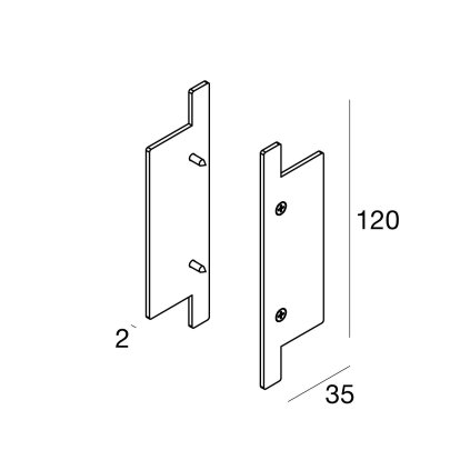 Linea Light Fylo+ Surface_2, koncovky pro profil