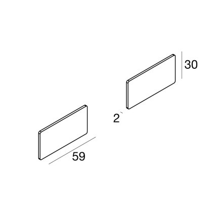 Linea Light Fylo+ Out, koncovky pro profil do stropu