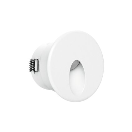 Linea Light Quara_R, bílé zápustné LED svítidlo do stěny, 1x2W 3000K, průměr 6,2cm, IP65