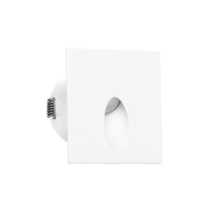 Linea Light Quara65_Q, bílé zápustné LED svítidlo do stěny, 1x2W 3000K, rozměr 7x7cm, IP65