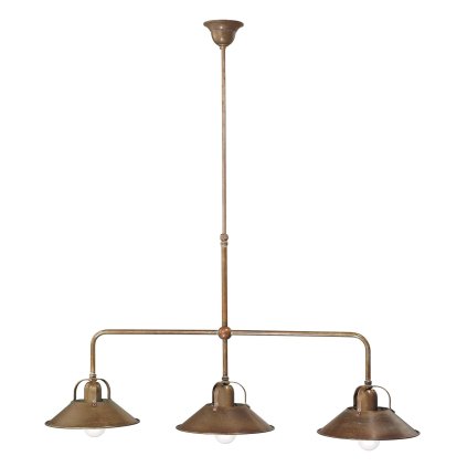 Il Fanale Cascina, závěsné svítidlo z mosazi, 3x46W E27, délka 106cm