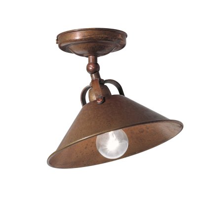 Il Fanale Cascina, stropní svítidlo z mosazi, 1x46W E14, prům. 20cm