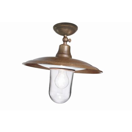Il Fanale Barchessa, stropní svítidlo v country stylu s čirým sklem, 1x15W LED E27, prům.33cm