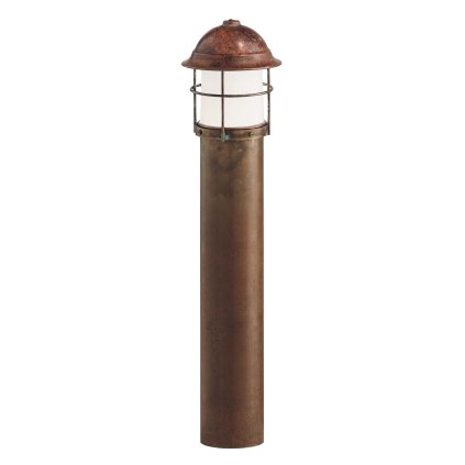 Il Fanale Garden, venkovní sloupkové svítidlo z mosazi a mědi, 1x57W E27, výška 66cm, IP44