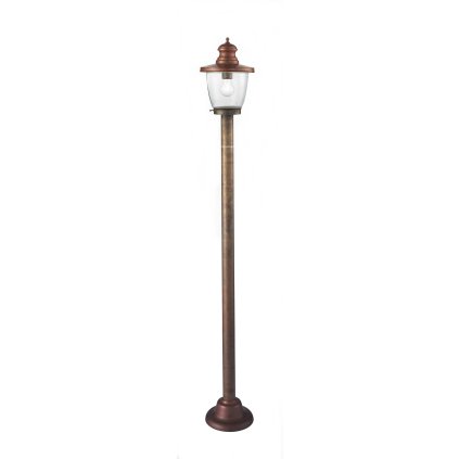 Il Fanale Venezia, venkovní stojanová lampa, 1x57W E27, mosaz, bublinkové sklo, výška 150cm, IP44