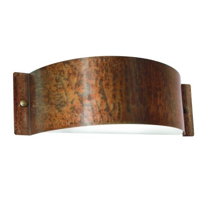 Il Fanale Decori, oválné nástěnné svítidlo z mědi pro nepřímé osvětlení, 2x15W E27, délka 41cm, IP54