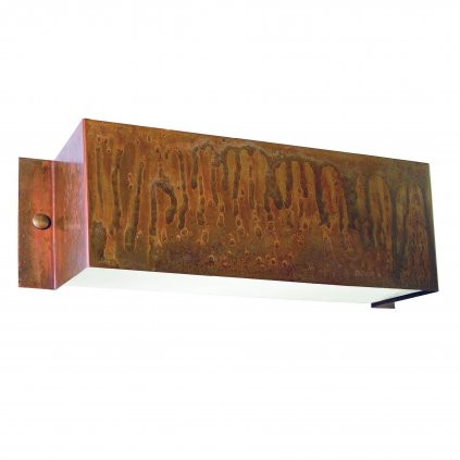 Il Fanale Decori, hranaté nástěnné svítidlo z mědi pro nepřímé osvětlení, 2x15W E27, délka 41cm, IP54