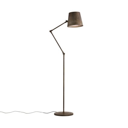 Il Fanale Reporter, stojací lampa s nastavitelným ramenem, 1x46W, mosaz, výška 112-206cm