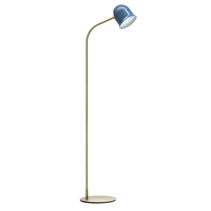 Il Fanale Narciso, stojací lampa z modré mosazi, 1x25W G9, výška 130,6cm