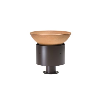 Il Fanale Bole, venkovní sloupek s květináčem, 1x57W E27, antická hnědá, výška 40cm, IP65