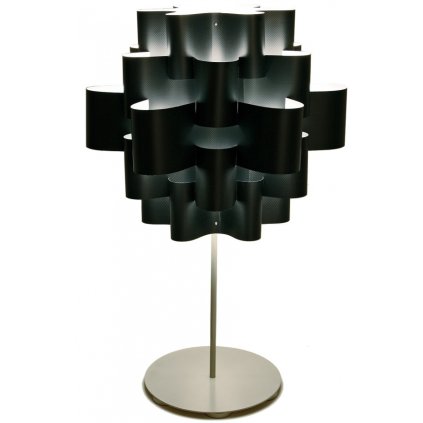 Quadrifoglio Group Sun, designová stolní lampička z černého textilu, 1x16W LED E27, výška 71cm