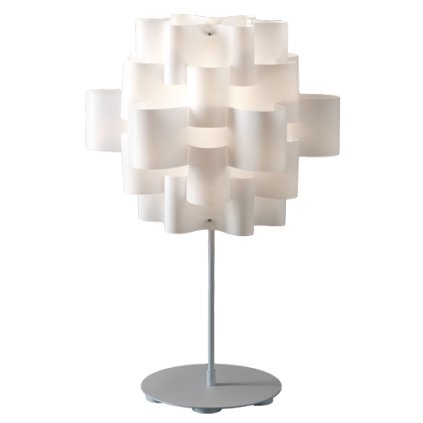 Quadrifoglio Group Sun, designová stolní lampička z bílého textilu, 1x16W LED E27, výška 71cm