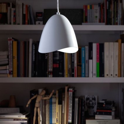 Quadrifoglio Group Mirage, designové svítidlo z lesklé bílé, 8,7W 2700K stmívatelné, prům.17,5cm