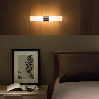 Quadrifoglio Group Tupla 28, koupelnové svítidlo z hliníku, 2x4,3W LED 2700K, výška 28cm, IP44