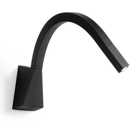 Linea Light Snake_W3, černá flexibilní LEDka k posteli bez vypínače, 2W LED 3000K, délka 47cm