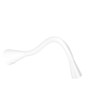 Linea Light Snake_W1, bílá flexibilní LEDka k posteli s vypínačem, 2W LED 3000K, délka 47cm