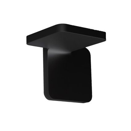 Stilnovo Quad_W, černé nástěnné svítidlo pro nepřímé osvětlení, 19W LED 3000K, výška 12cm