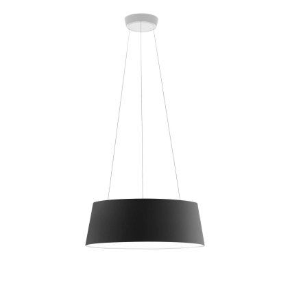 Stilnovo Oxygen_P, černé závěsné svítidlo, 36W LED 3000K stmívatelné DALI, prům. 56cm