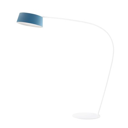 Stilnovo Oxygen_FL1, modrá stojací oblouková lampa se stmívačem, 36W LED 3000K, výška 194cm