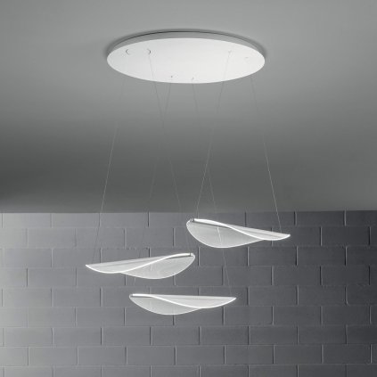 Stilnovo Diphy_P, závěsné svítidlo, 44W LED 3000K stmívatelné DALI, 83x67cm